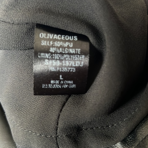 Olivaceous faux leather dress or jacket (D) - Picture 6 of 7